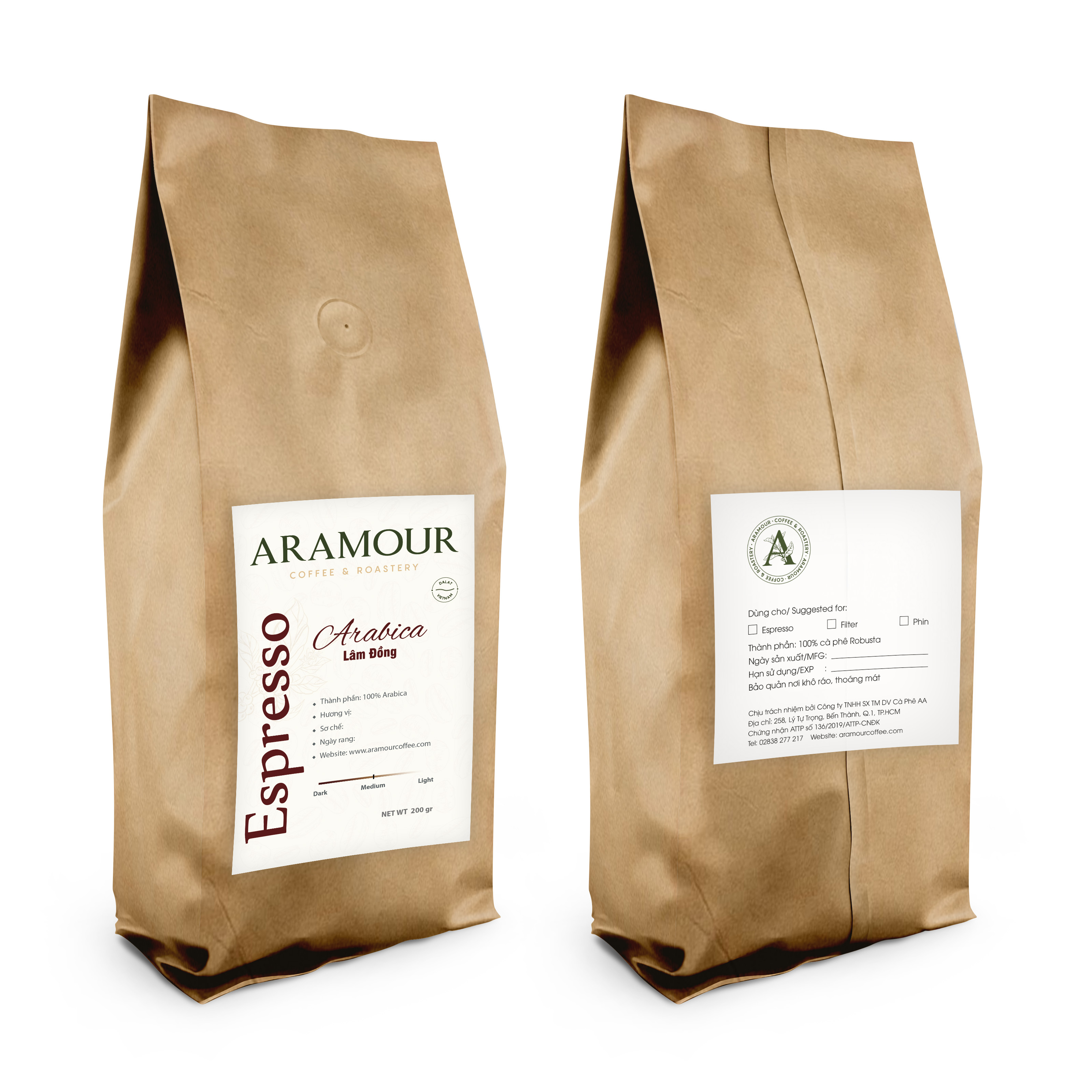 Cà phê arabica aramour nguyên chất - 500gr