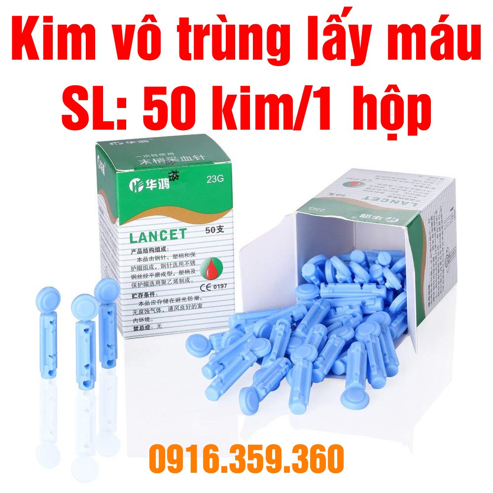 Kim 23G vô trùng 50 kim Lancet