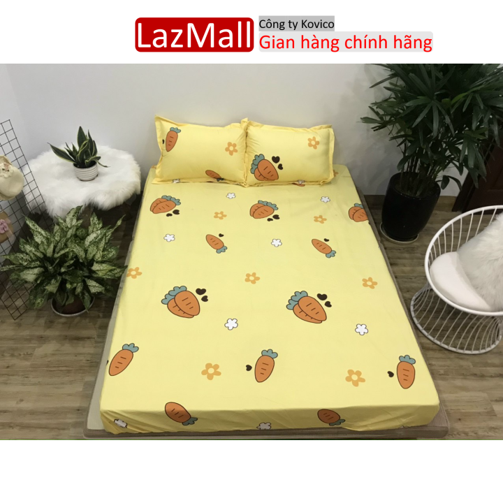 Ga chống thấm cotton1m6x2m và 1m8x2m loại 1 cao cấp,cam kết hàng chuẩn,mẫu cà rốt Sunzin Kho chăn ga gối, ga giường, drap giường