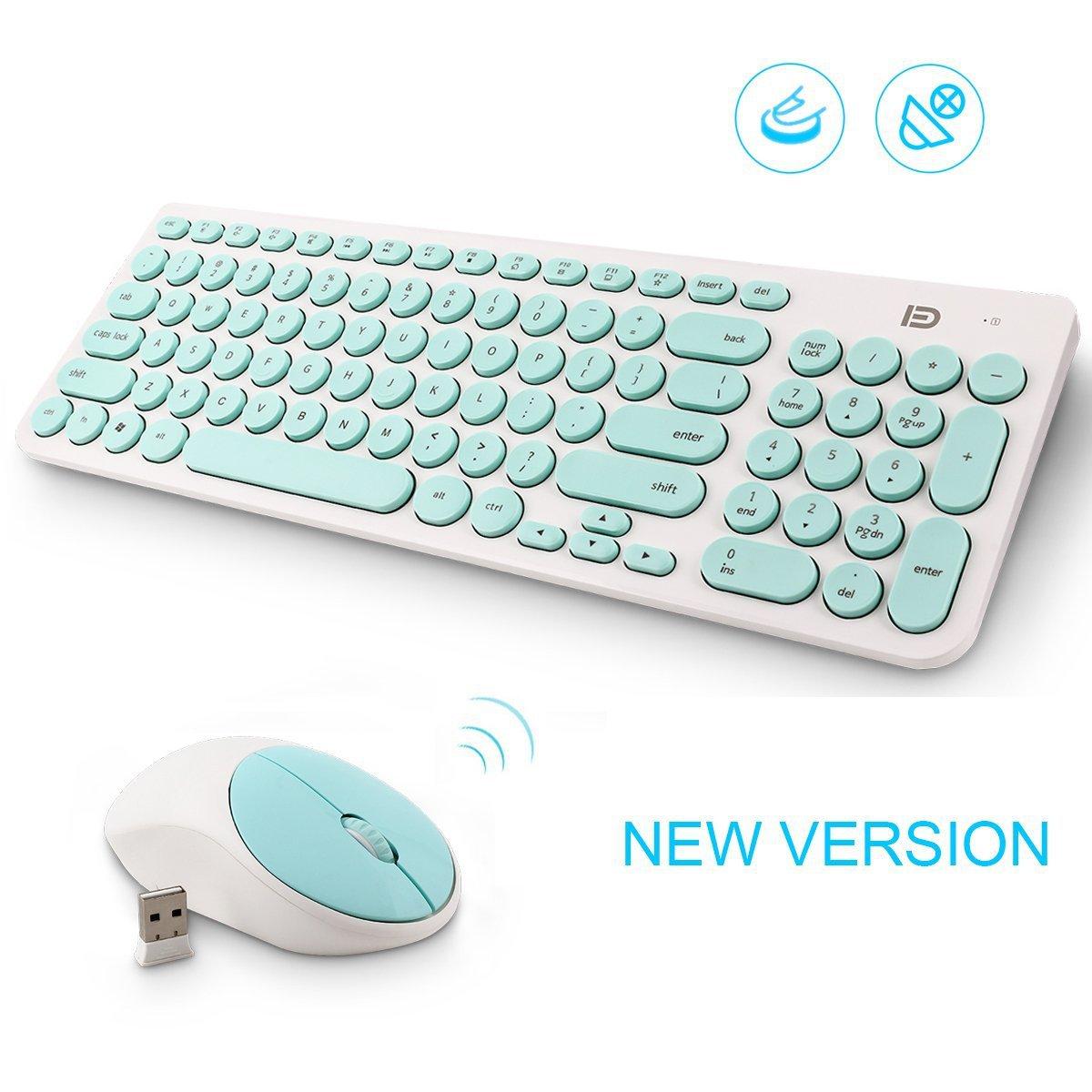 Ban ban phim khong day, chuot va ban phim ko day, chuột máy tính cho game thủ - combo bàn phím và chuột không dây wireless fd ik6630 thời lượng sử dụng pin lâu, nhiều màu sắc- mã bh 3