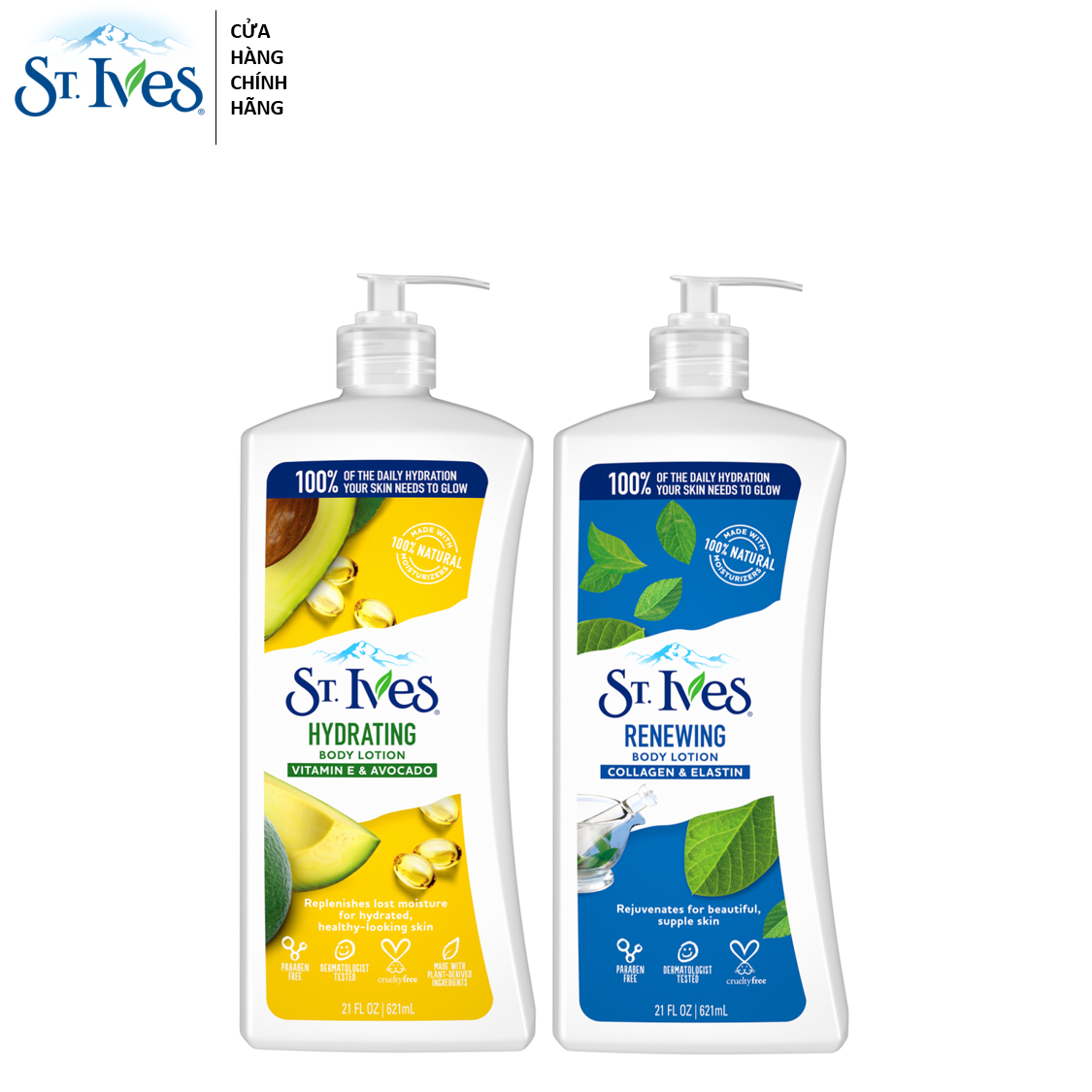 [HCM]Sữa dưỡng thể dưỡng ẩm St. Ives Hand & Body Lotion 621ml