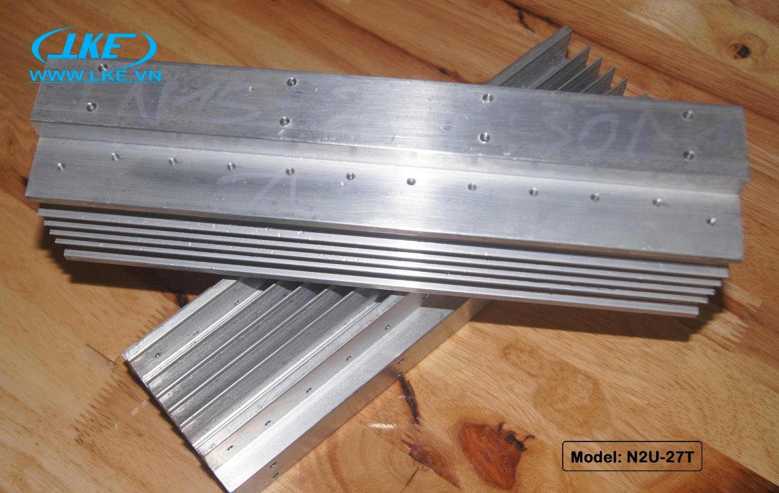 Nhôm tản nhiệt 2U 27cm khoan lỗ ren mịn