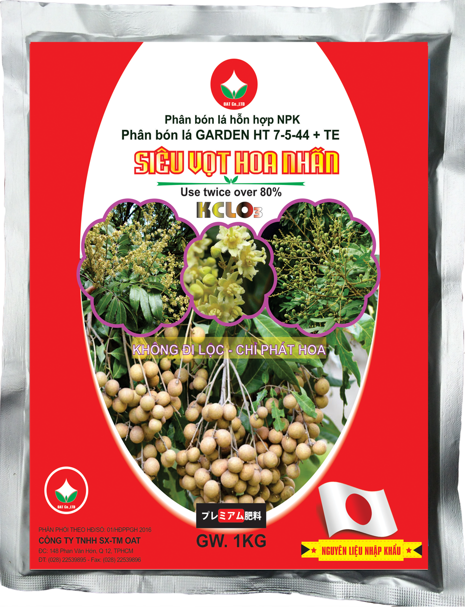 Phân bón tạo mầm kích bông Siêu Vọt Hoa Nhãn - Chuyên cây nhãn - Kích vọt hoa nhãn - Dạng bột Gói 1kg