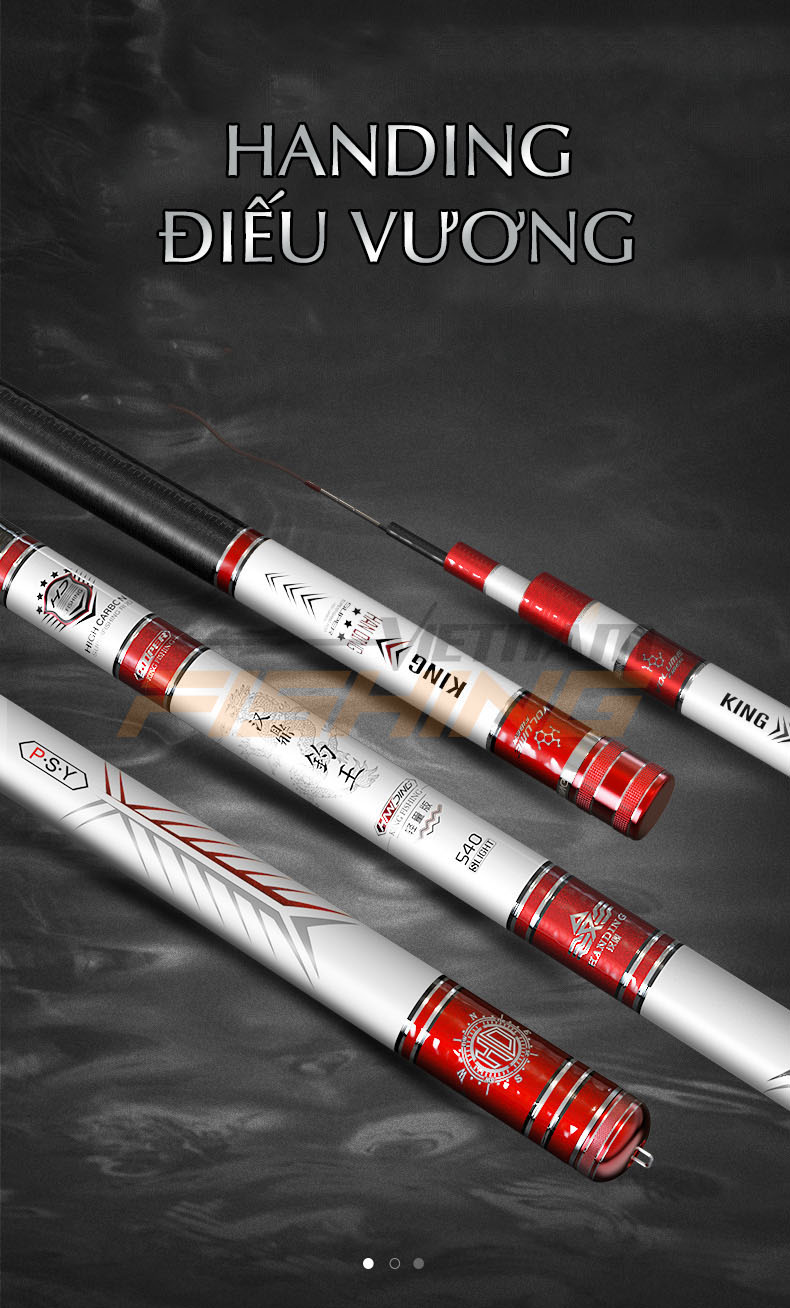 Cần câu đơn, câu đài 5,4m Điếu vương chính hãng Handing thích hợp câu thi đấu, câu tự nhiên, độ cứng 5H