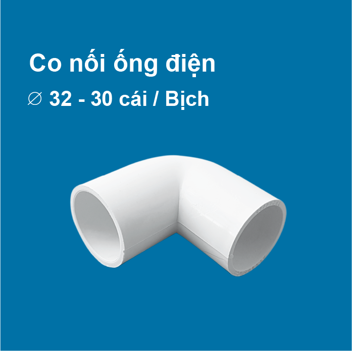 [HCM]Co khớp ống nhựa điện ⌀32 60 mm - 30 cái/ bịch