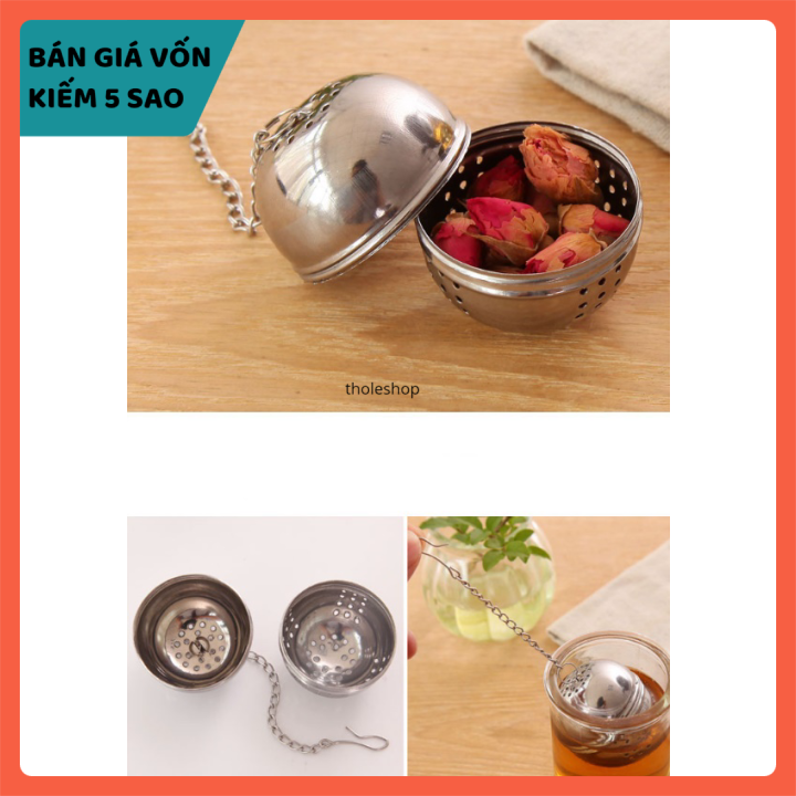 Dụng cụ lọc trà inox hình cầu - Đồ lọc trà - Dụng cụ lọc trà - Phụ kiện pha trà - Lọc trà hình cầu - Dụng cụ lọc trà tiện lợi - Dụng cụ lọc trà văn phòng - Dụng cụ inox - Dụng cụ lọc trà inox - Dụng cụ lọc trà mini