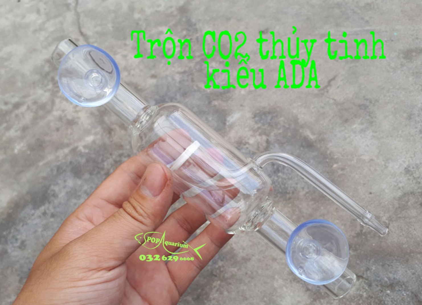 Trộn CO2 thủy tinh kiểu ADA cho bể thủy sinh
