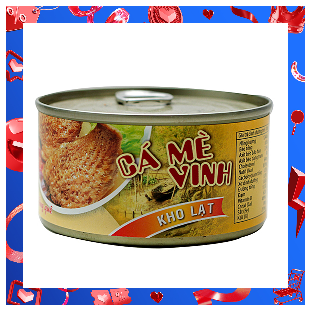 [HCM]Cá Mè Vinh kho lạt (210gr) - Antesco - Đặc sản an giang - Cá hộp đồ hộp cá đóng hộp cá kho thực phẩm đóng hộp