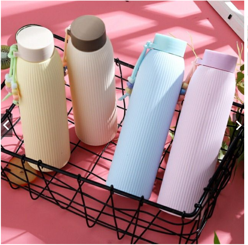 Bình thủy tinh đựng nước giữ nhiệt 420ml đủ màu
