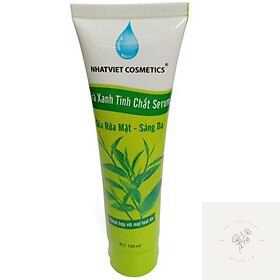 Sữa rửa mặt sáng da trà xanh tinh chất serum nhật việt cosmetics 100ml
