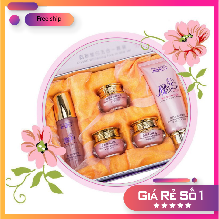 Bộ 5 món hoàng cung màu hồng chính hãng chính hãng