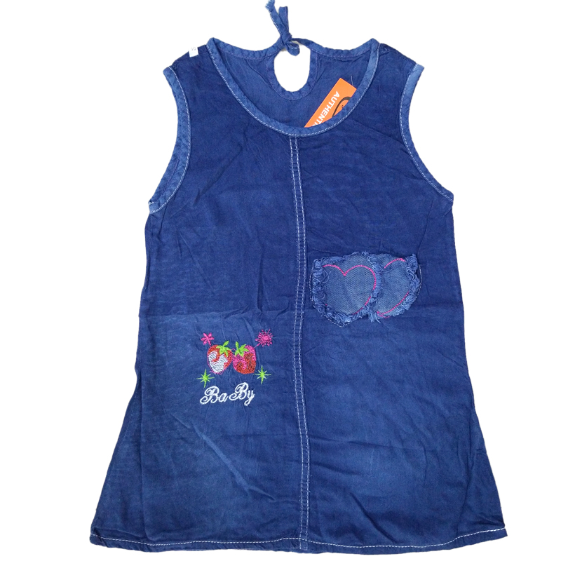 Đầm jean bé gái mẫu họa tiết ngẫu nhiên size từ 14-30kg