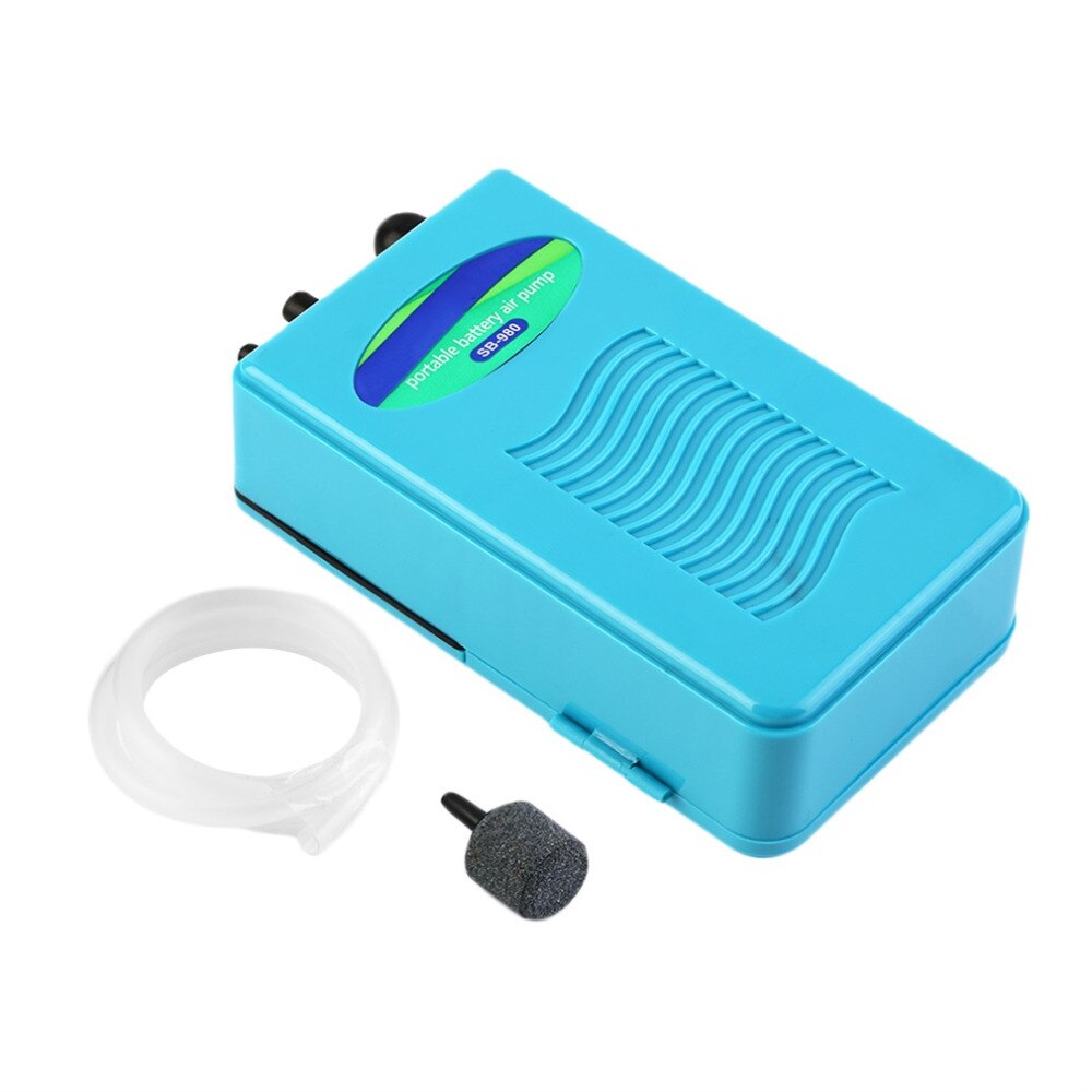 Máy sủi oxi chạy pin Sobo SB-980 thuận tiện khi không có điện (tặng dây và viên sủi) - phụ kiện chăm sóc cá cảnh