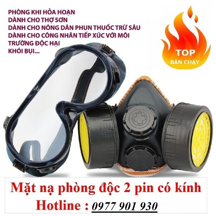 Mặt nạ chống khí độc tặng kèm kính