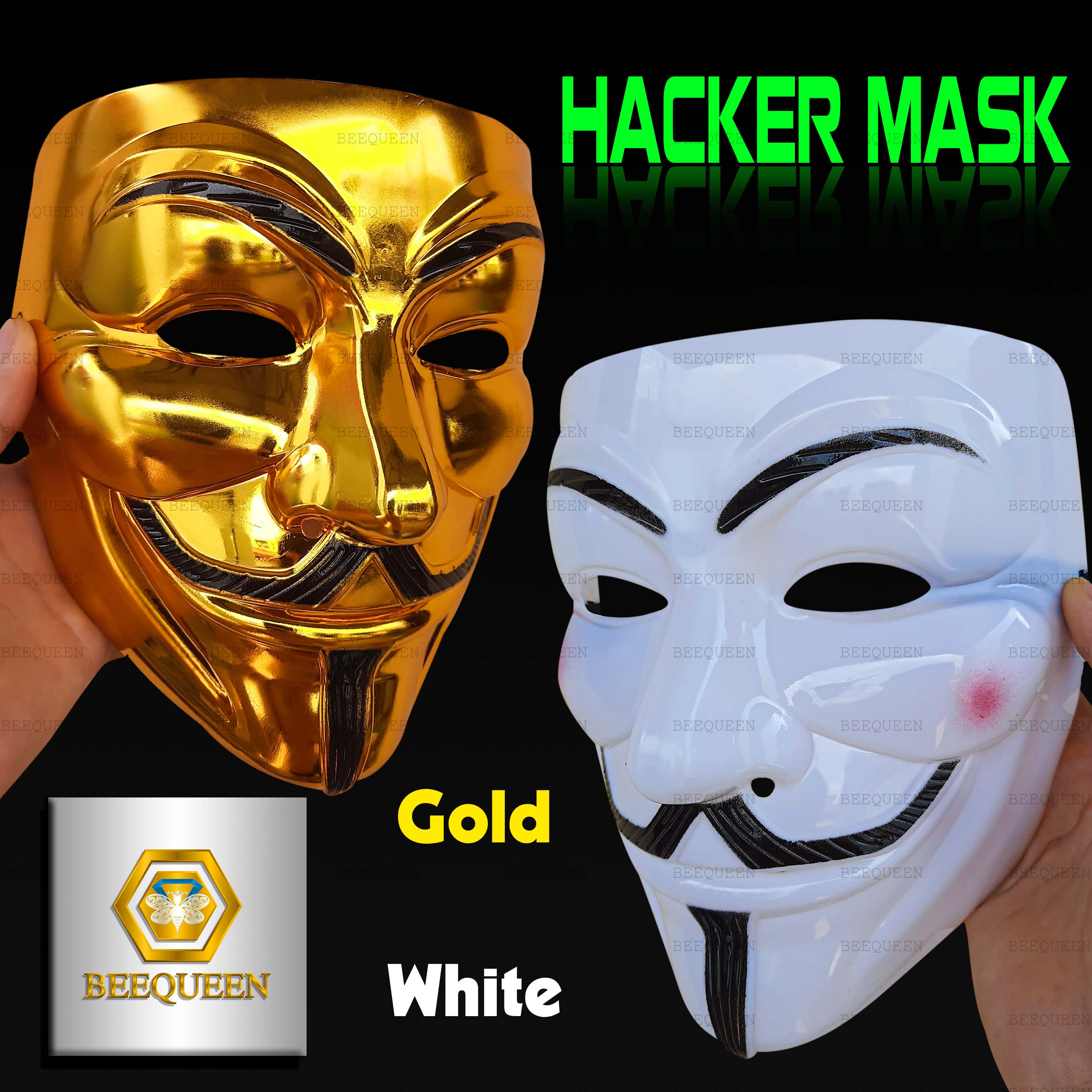 Mặt Nạ Hacker - Mặt Nạ Thằng Hề Trang Trí Đội Đầu - Mặt Nạ Halloween