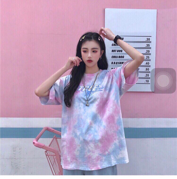 ÁO THUN TAY LỠ UNISEX,ÁO PHÔNG NỮ ,IN CHỮ STPEET LOANG MÀU CỰC HOT