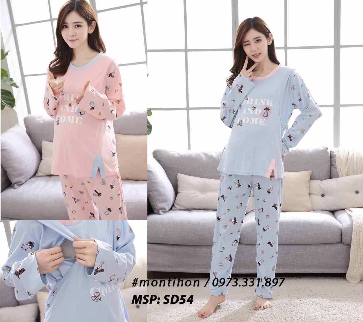 Bộ mặc nhà bầu sau sinh sd54