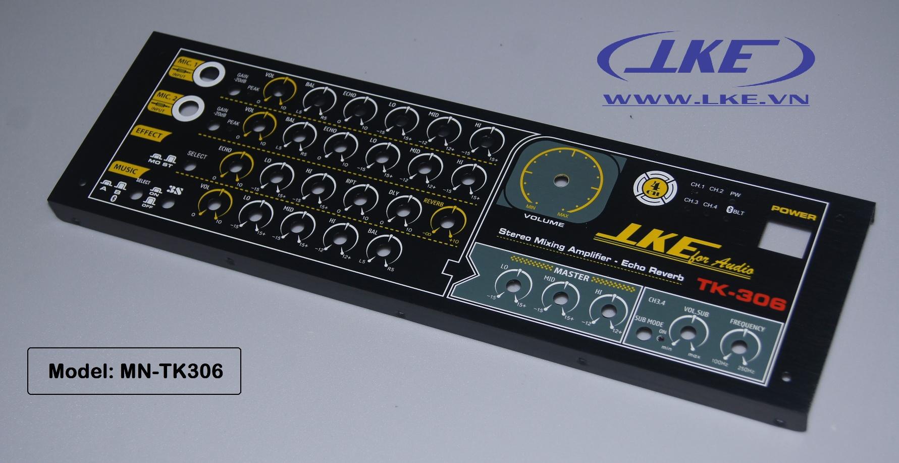 Mặt nhôm ampli karaoke tk306 lke