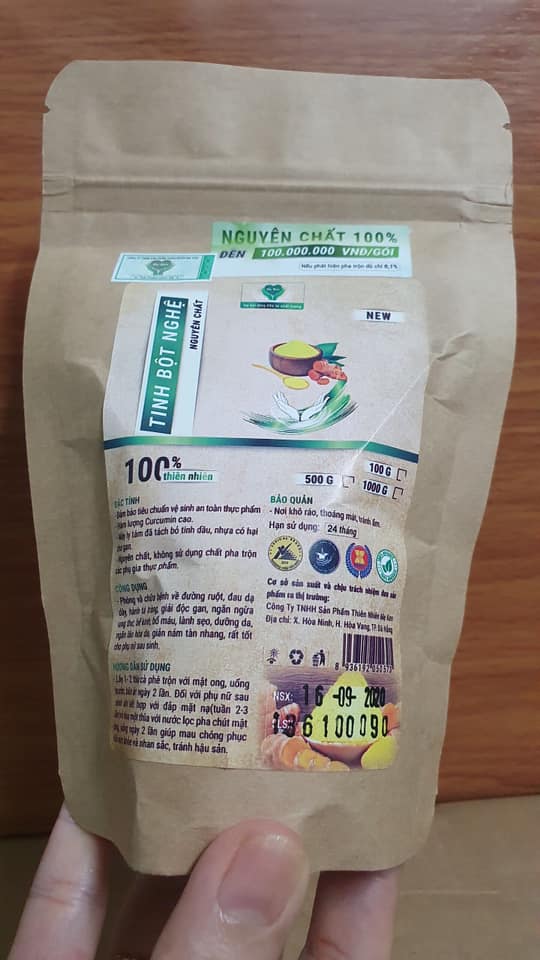 Tinh bột nghệ nguyên chất mẹ ken