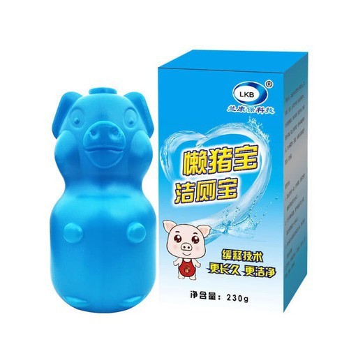 Lọ thả bồn cầu hình con heo - lọ đựng tẩy bồn cầu con heo