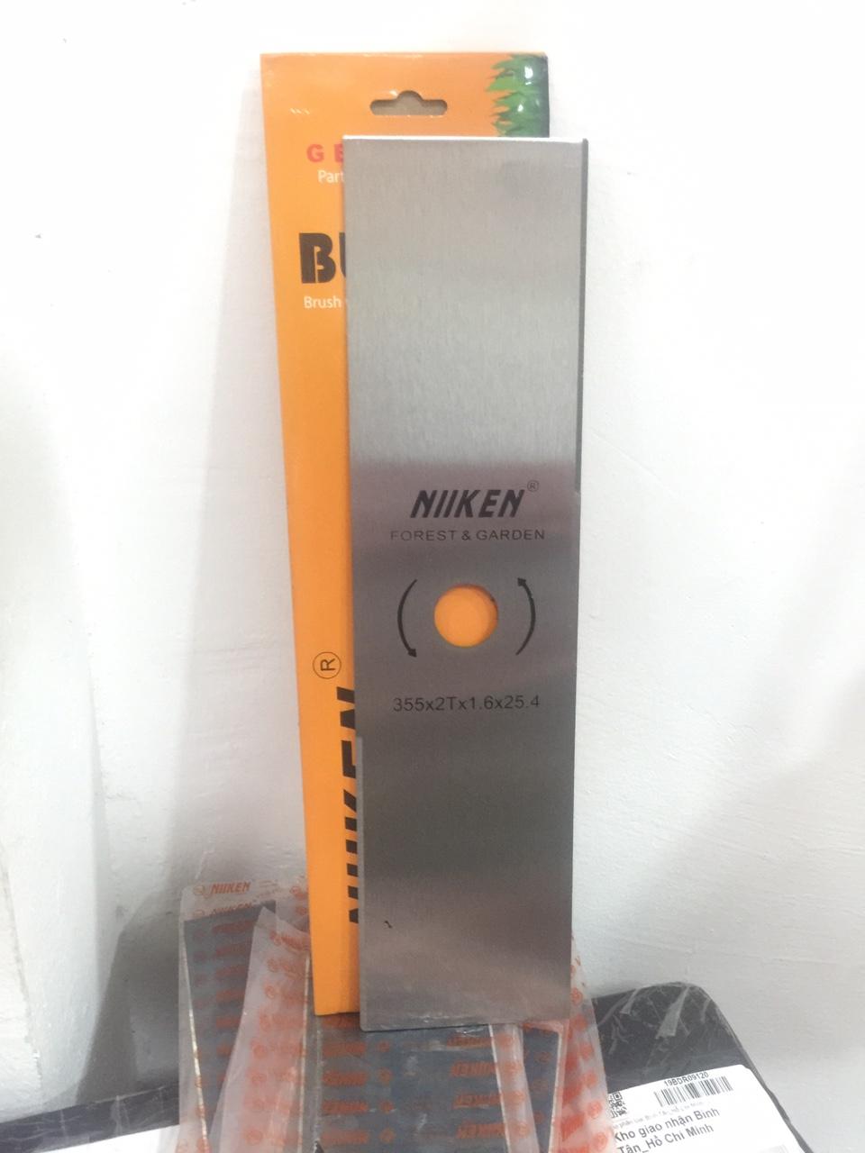 Lưỡi cắt cỏ inox niken 355mm x 1.6 mm x 25.4 mm x 2t