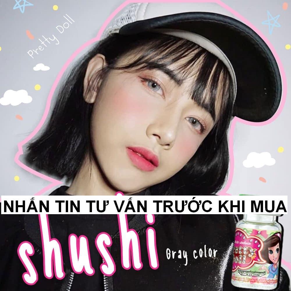Lens - kính áp tròng cận xám tây sử dụng 1 năm tặng kèm khay đựng kiểu 15