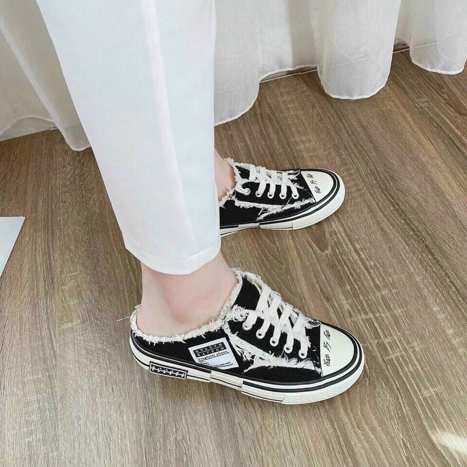Giày sục thể thao thời trang nữ vải xước cực hót trend