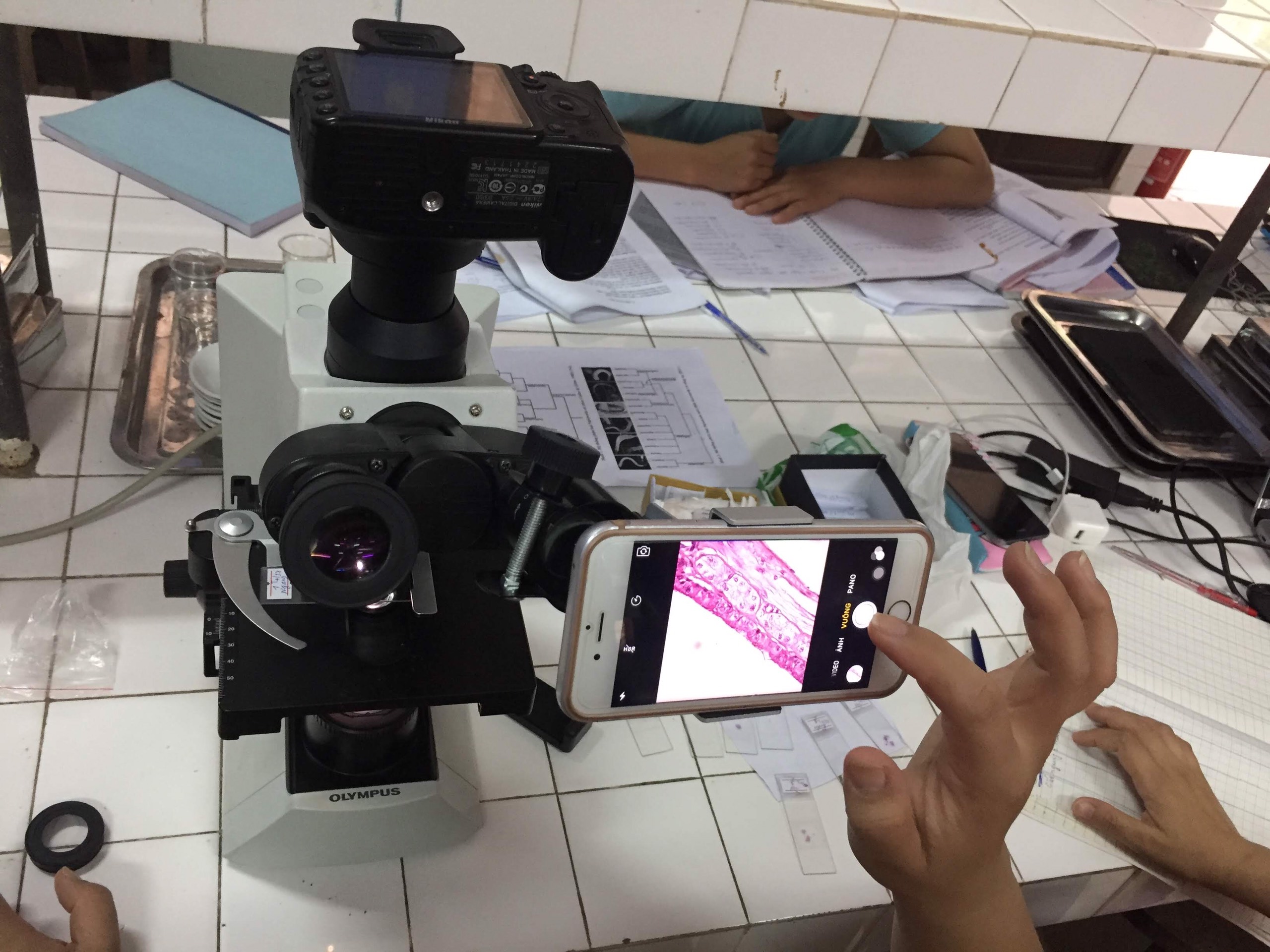 [HCM]Kẹp điện thoại chụp hình kính hiển vi DMK-3284