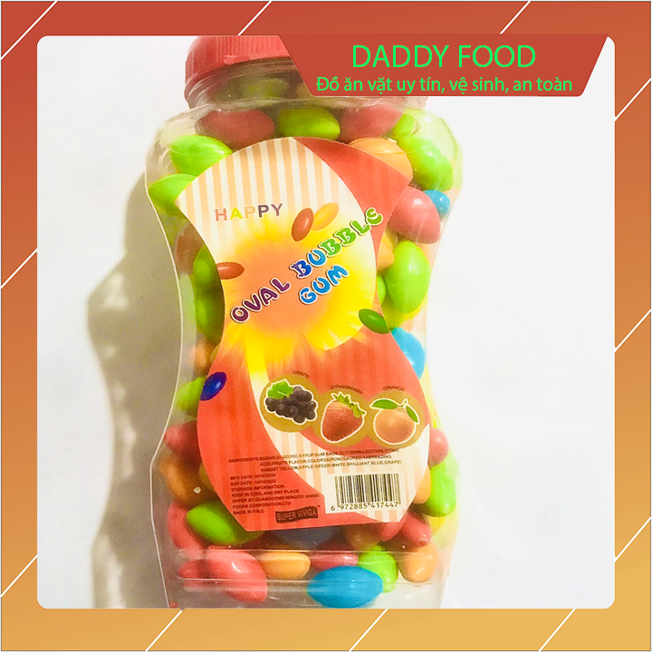 Hộp kẹo cao su quả nhót huyền thoại lọ 150 viên đủ vị nho, dâu, cam