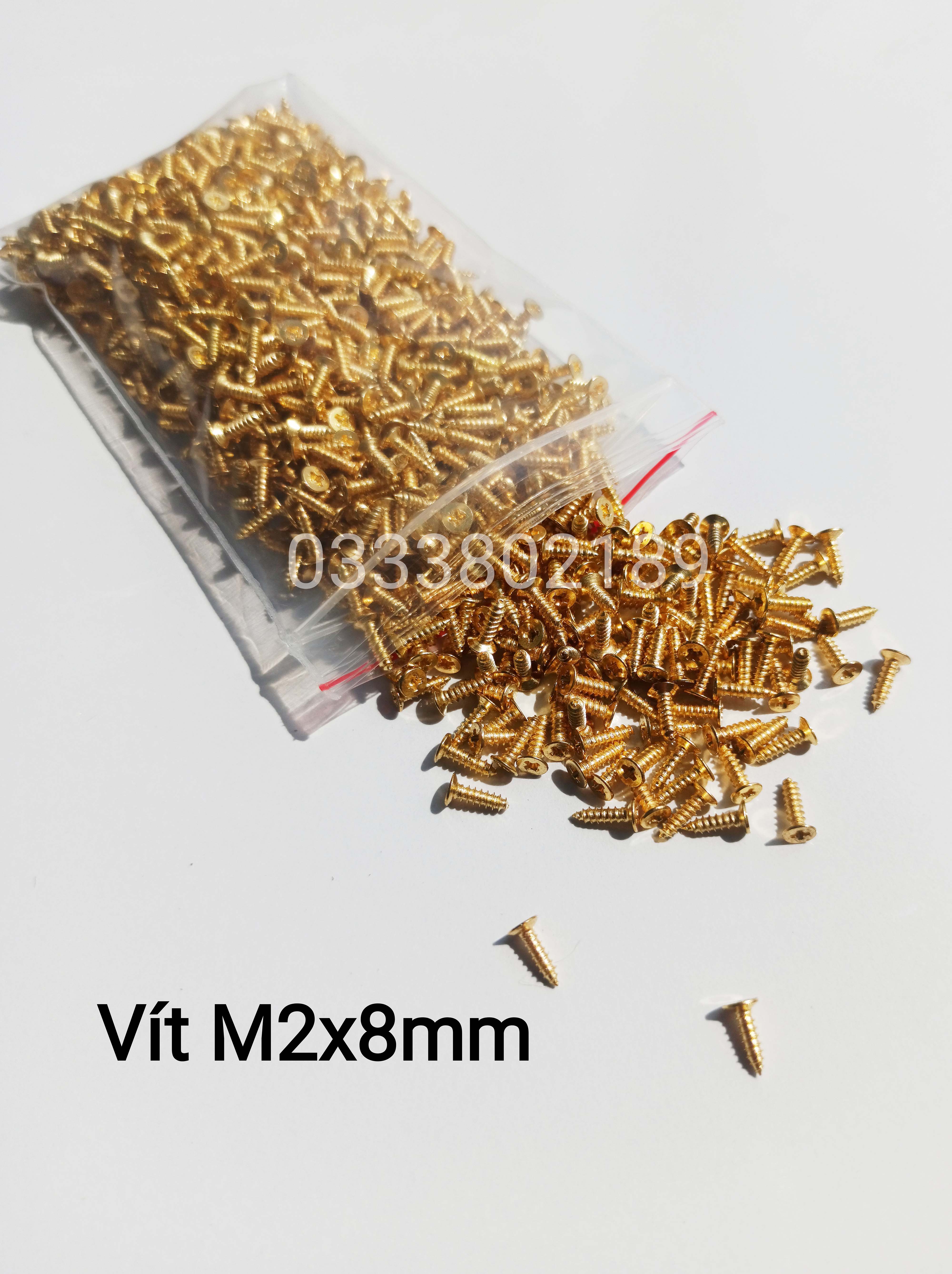 [HCM]50gr Vít 2x8mm, 2x6mm, vàng và đen cổ điển. ( khoảng 330c/50gr )