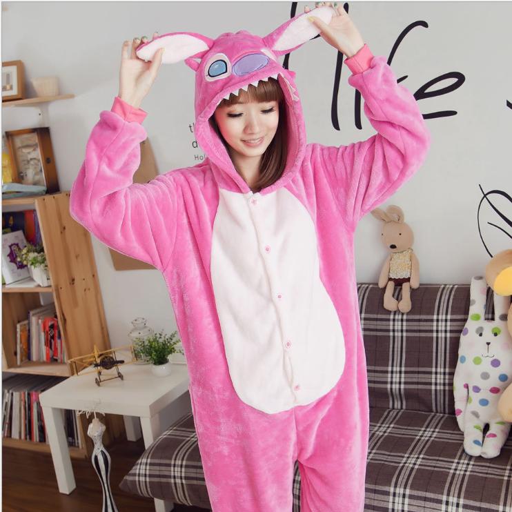 Bộ Đồ Thú Pijama Stitch Hồng
