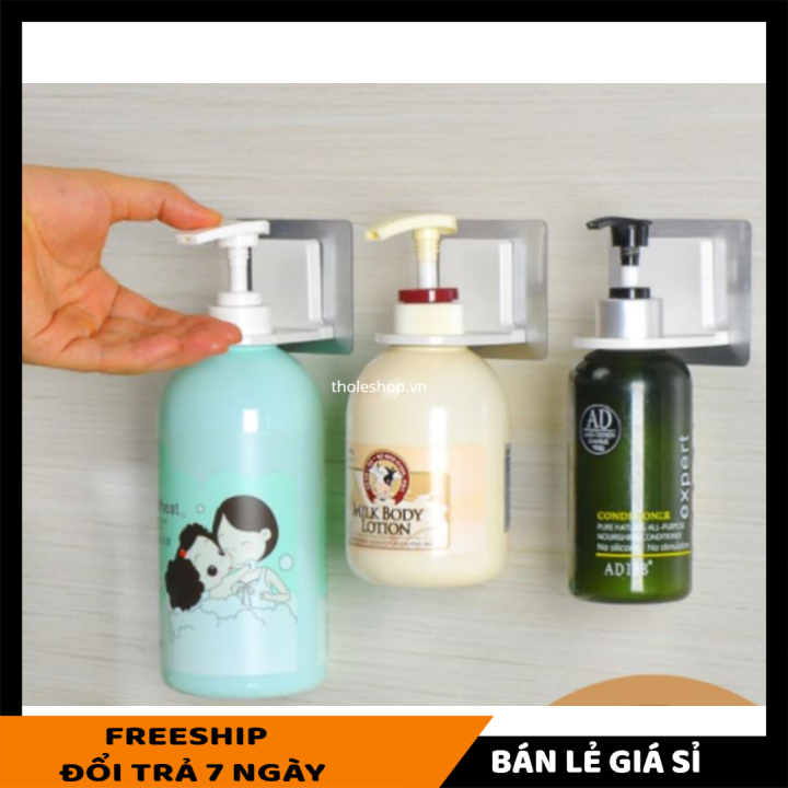 [HCM]Dụng cụ nhà tắm - Dụng cụ đỡ cổ chai dầu gội sữa tắm bền đẹp chắc chắn - Miếng đỡ cổ chai treo tường cực gọn gàng đẹp mắt tiết kiệm không gian nhà tắm của bạn [LẺ GIÁ SỈ]