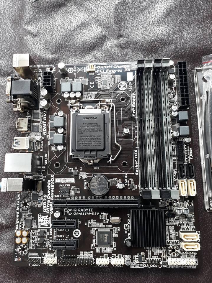 Mainboard gigabyte b85 ds3h/ d3v plus 4 khe ram