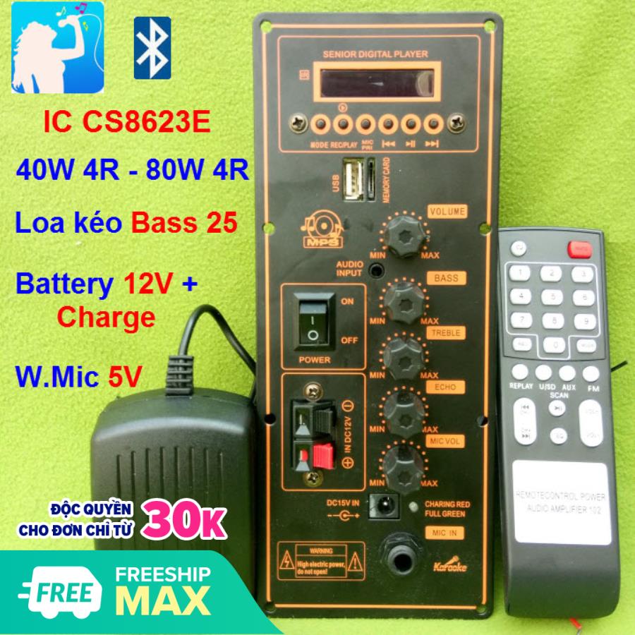 [HCM]Mạch loa kéo công suất 40W- 80W HA8622 dùng cho loa kéo JBZ 2.5 tấc  - 3 tấc Karaoke Bluetooth