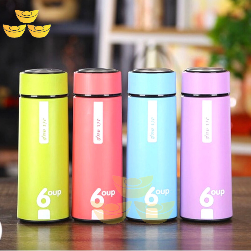 Combo bình giữ nhiệt lỏi thuỷ tinh màu sắc dung tích 450ml kn-b003