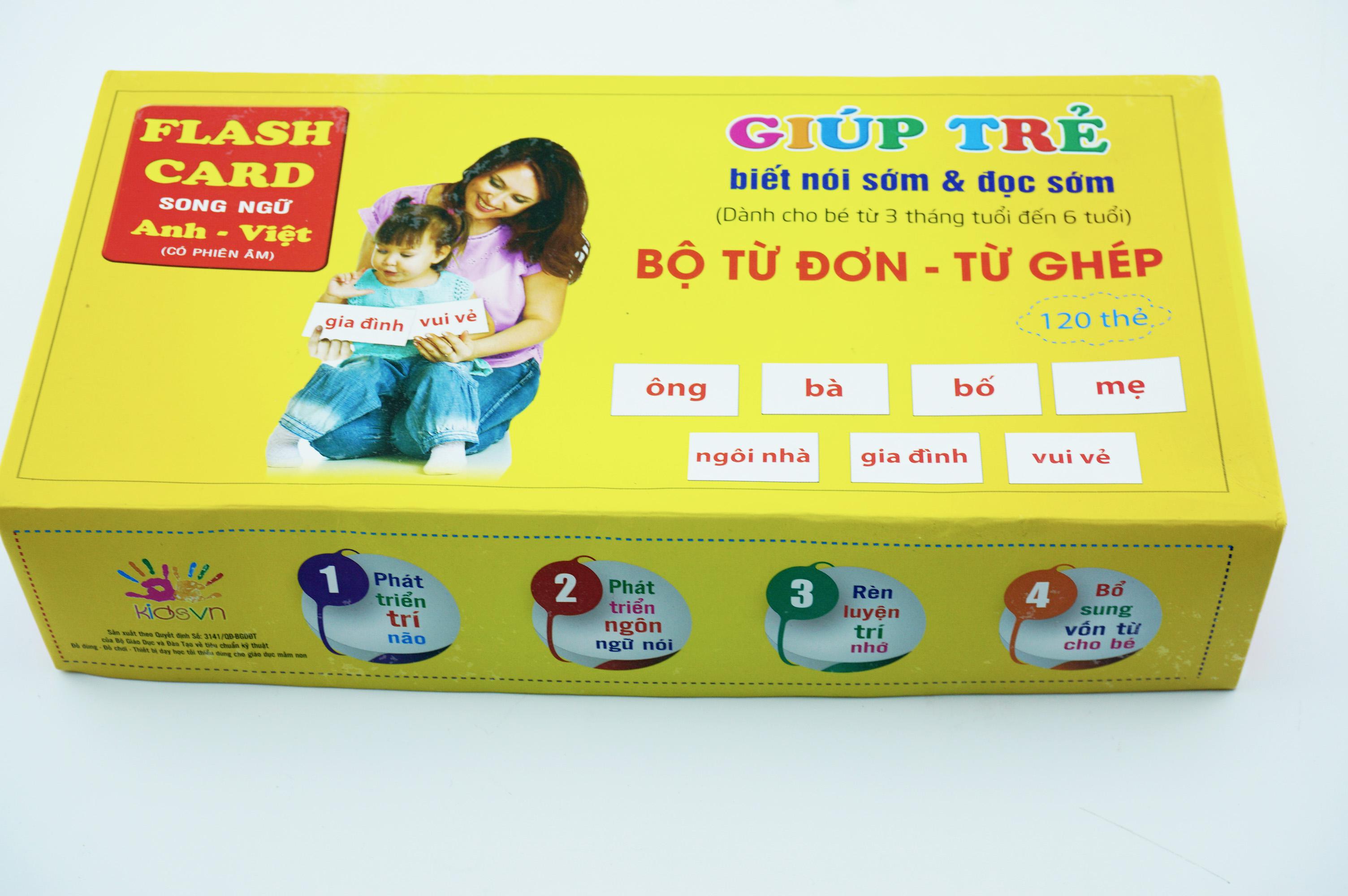 Bộ thẻ học thông minh ,thẻ học bộ từ đơn - từ ghép chuẩn cao cấp cho bé , bộ 75 thẻ từ đơn,từ ghép giúp bé tập đọc , ghép câu một cách dễ dàng , đảm bảo an toàn đem lại hiệu quả cho bé yêu có một trí thông minh , sale 50%