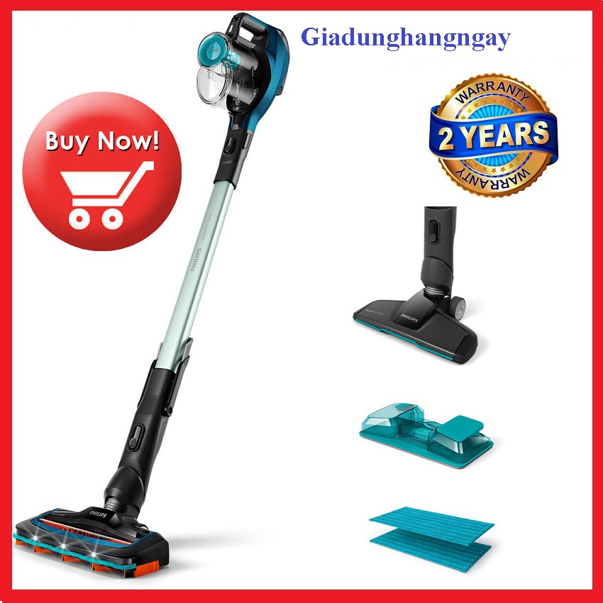 Máy hút bụi không dây dạng cán FC6728 216V lên tới 50 phút 3 trong 1: hút bụi lau sàn và cầm tay Đèn LED trong đầu hút Hút nhanh. Kết hợp hút bụi lau sàn và có tay cầm