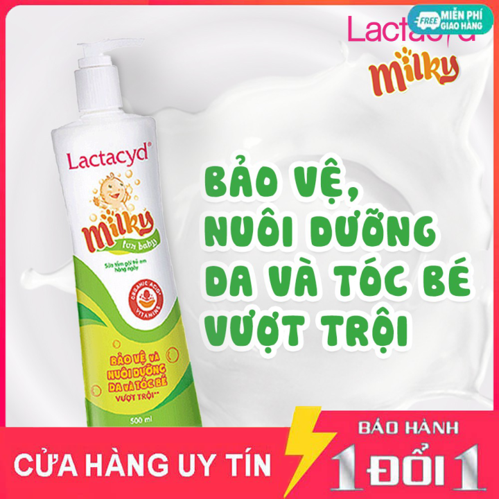 Sữa tắm gội trẻ em lactacyd milki - Sữa tắm không thể thiếu cho bé, chai 250ml bảo vệ toàn diện