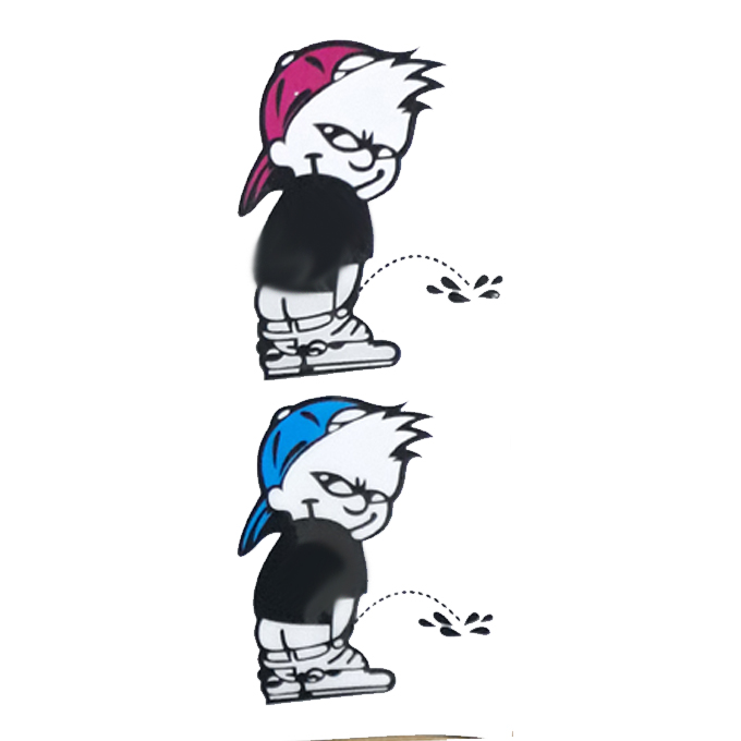 Tem decal dán xe hình nổi cậu bé ( Giá cho 2 hình ngẫu nhiên) dán xe máy, ô tô, dán balo, bàn học, đồ vật