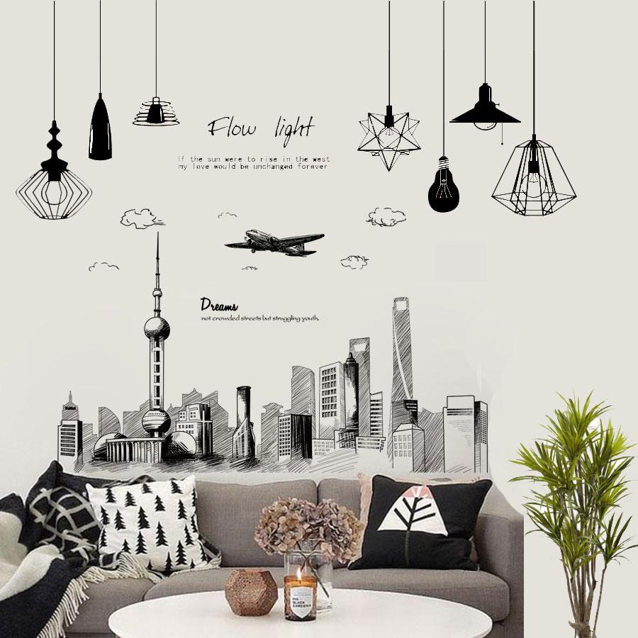 Giấy dán tường phòng ngủ , phòng khách Kích thước lớn Mẫu kết hợp , có keo sẵn, bóc dán dễ dàng trên mọi về mặt phẳng Zooyoo Home Decor