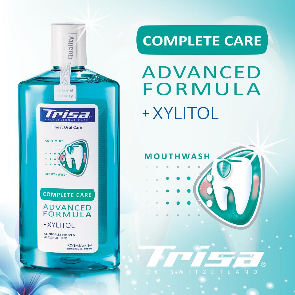 Nước Súc Miệng Không Cồn Trisa Complete Care 500ml
