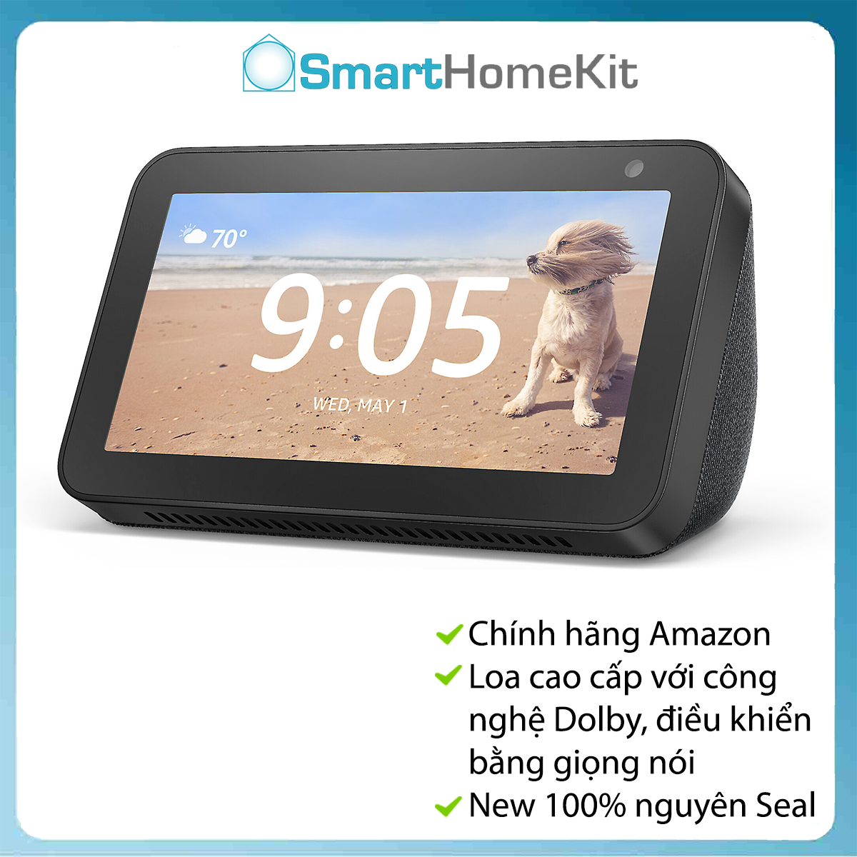 [HCM]Màn hình thông minh Amazon Elexa Echo Show 5 có Camera - xem phim nghe nhạc và dùng cho Smarthome
