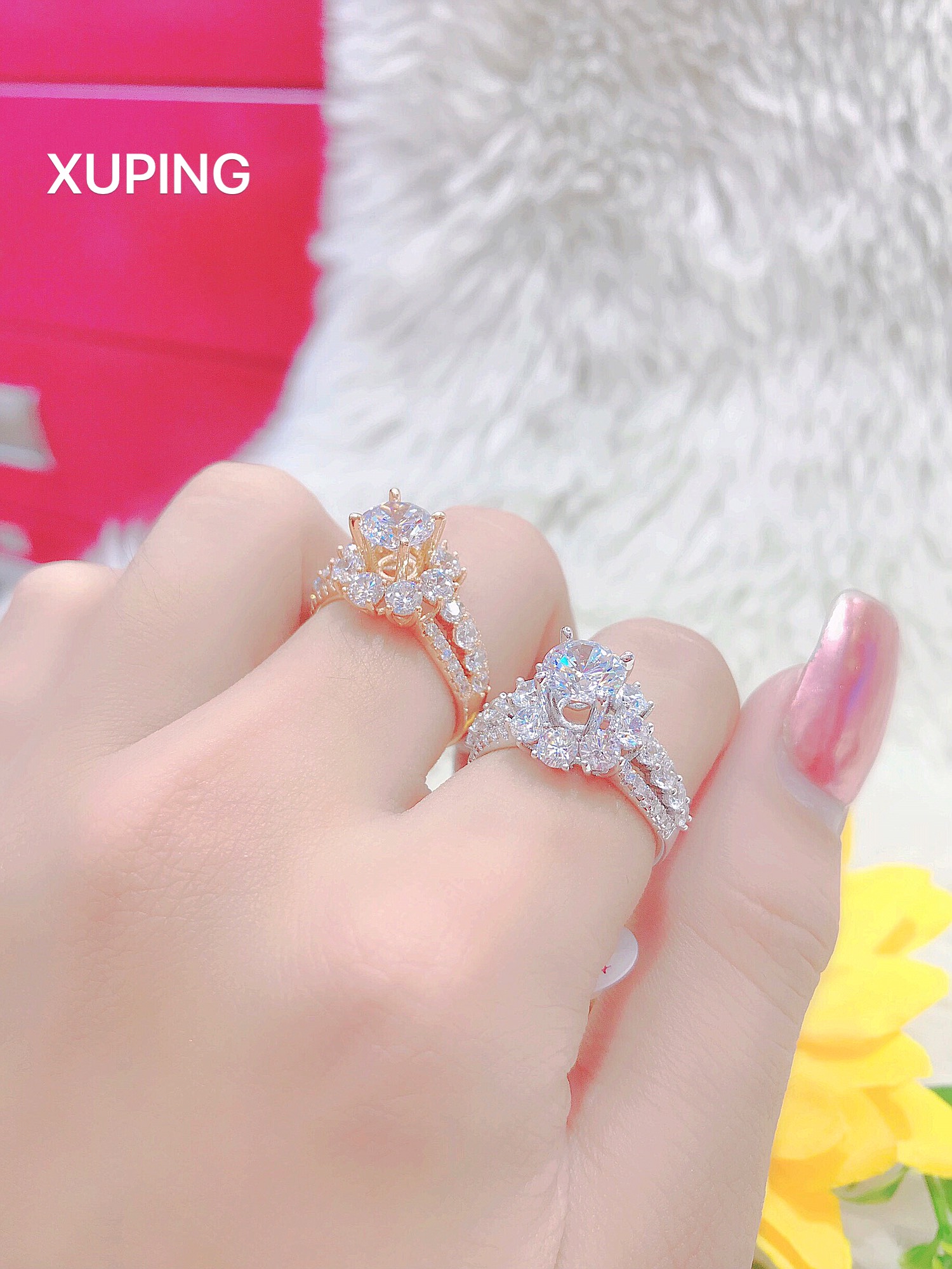 Nhẫn nữ đính đá mạ vàng 18K cao cấp Free & Easy thiết kế tinh xảo sang trọng thích hợp làm quà tặng đi dự tiệc  trang sức hottrend trang sức đính đá