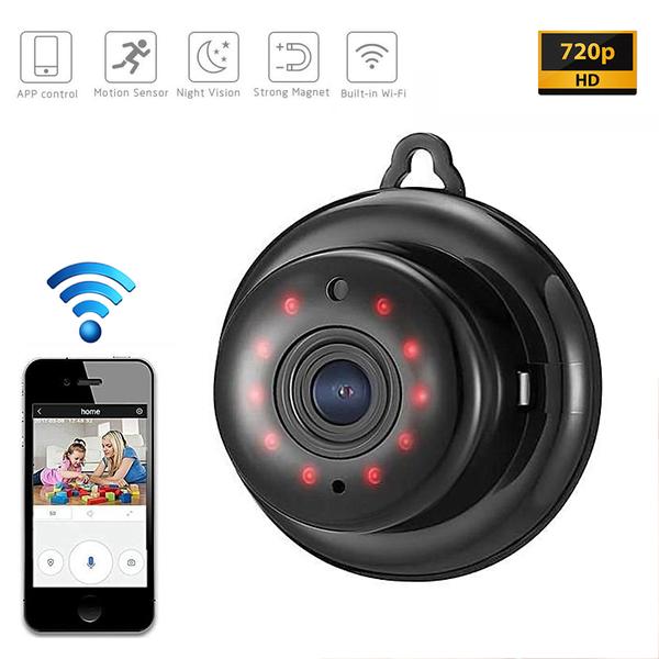 Camera ip wifi mini V380 có móc treo - 1080P hỗ trợ quay đêm báo động từ xa