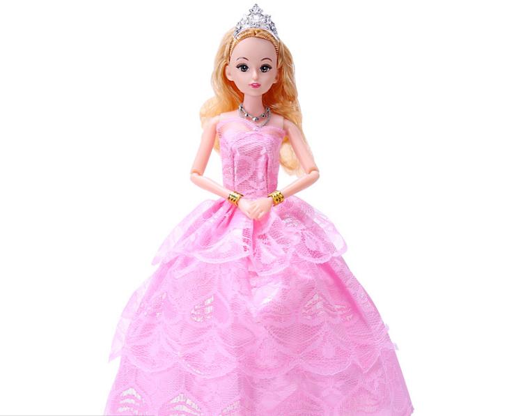 Búp bê barbie cơ thể 12 khớp  hồng phấn cho bé
