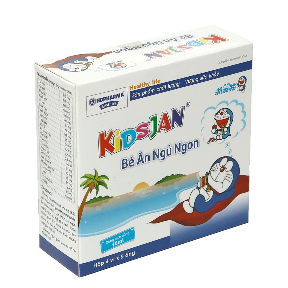 Siro Kidsjan giúp bé ăn ngủ ngon, tăng cường tiêu hóa, ngủ sâu giấc, tăng sức đề kháng 20 ống nhựa bẻ
