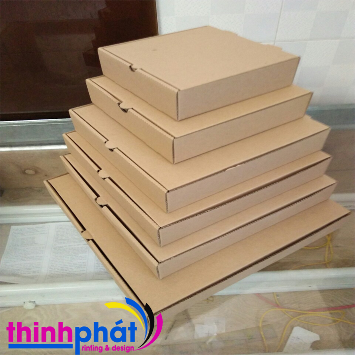 Combo 100 hộp pizza size 21x21x4