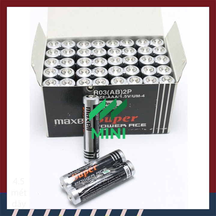1 hộp / 40 viên - pin aaa maxell super power ace black 1,5v