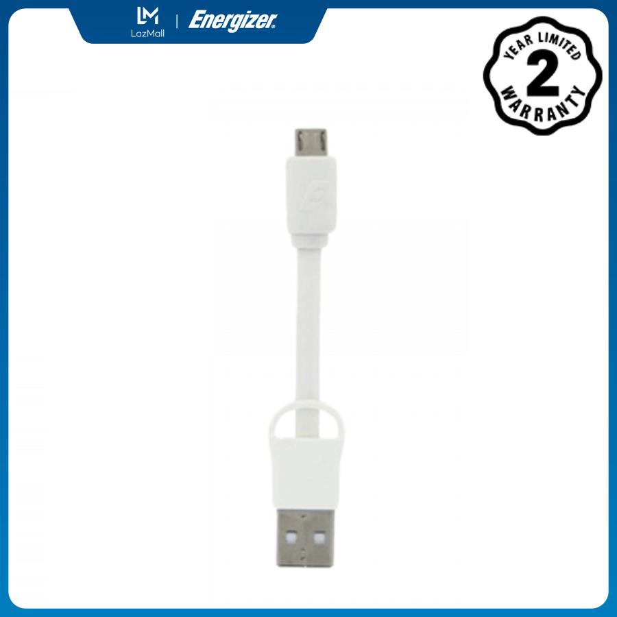 Cáp micro usb energizer pocket 8cm - c21ubmcawh4