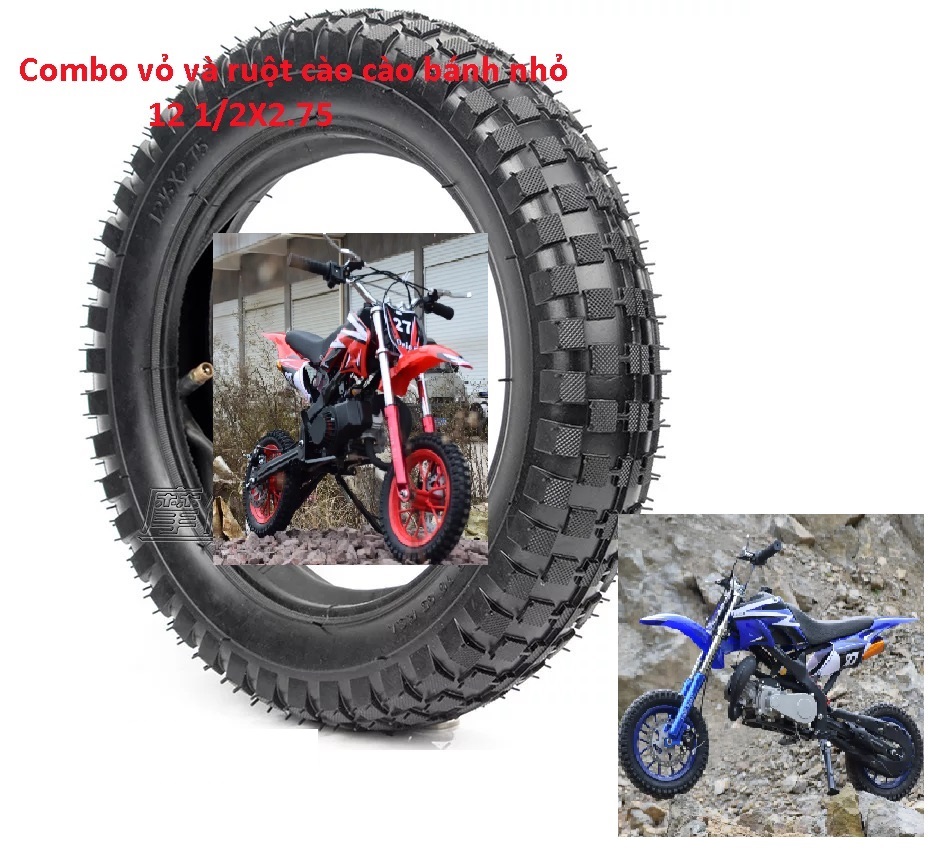 Vỏ Và Ruột Xe Cào Cào Mini 50cc Mã 12 1/2x2.75